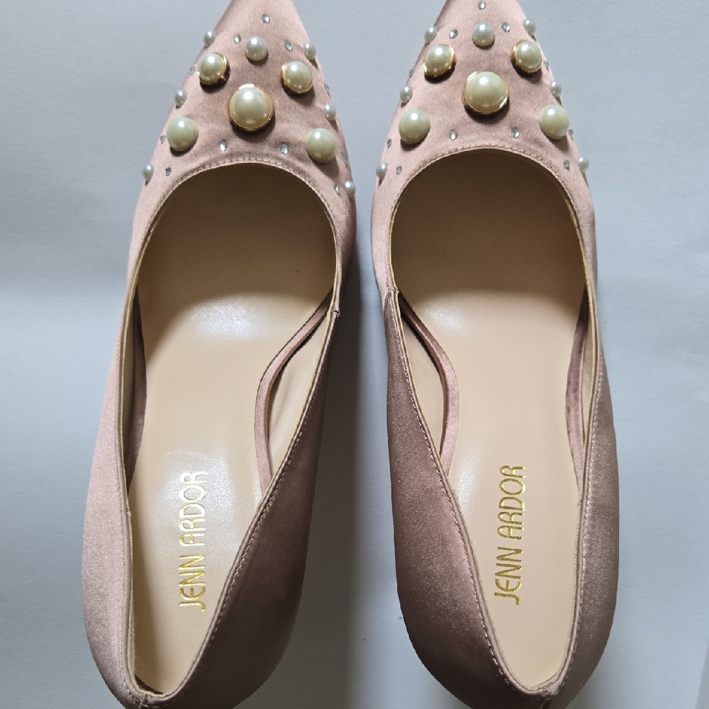 Jenn Ardor Pink Studded Heels